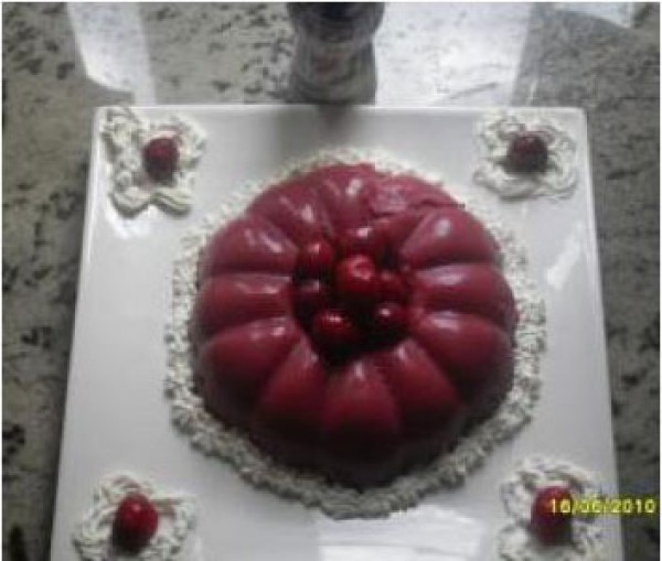 Bavarois de cerezas ligero thermomix