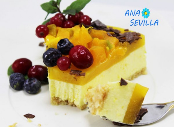 Tarta mousse de mango Thermomix