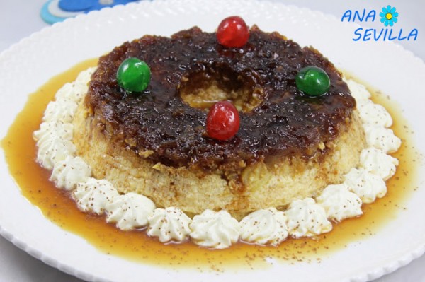  Flan de huevo y manzana caramelizada