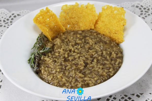 Risotto de ajo negro olla gm