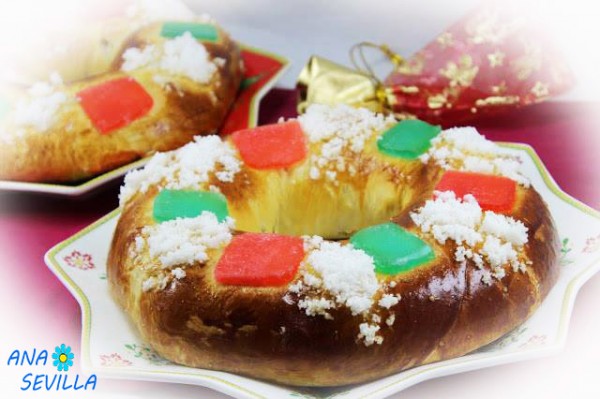 Roscón de Reyes con aceite de oliva Cocina tradicional.Ana Sevilla